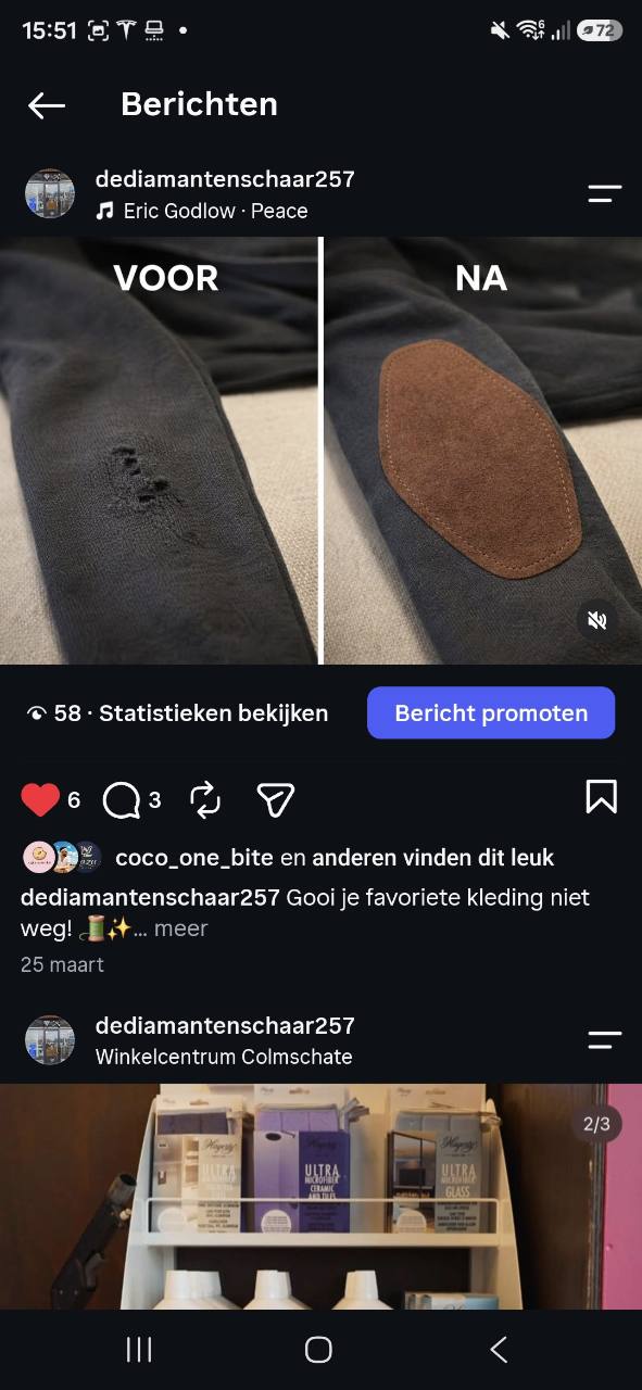 Voor en na van een professioneel herstelde elleboog